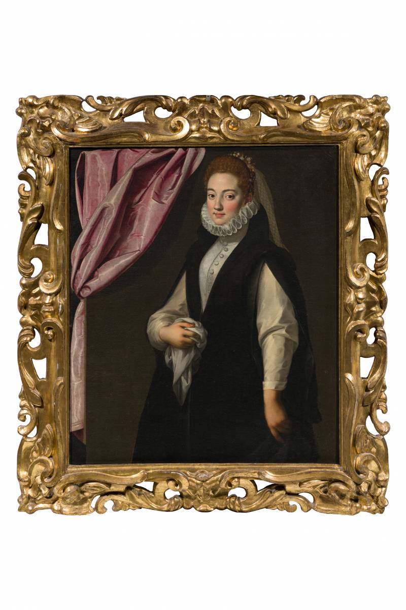 Scipione Pulzone detto Il Gaetano  (Gaeta, 1544 ca. – Roma, 1598), Ritratto di gentildonna