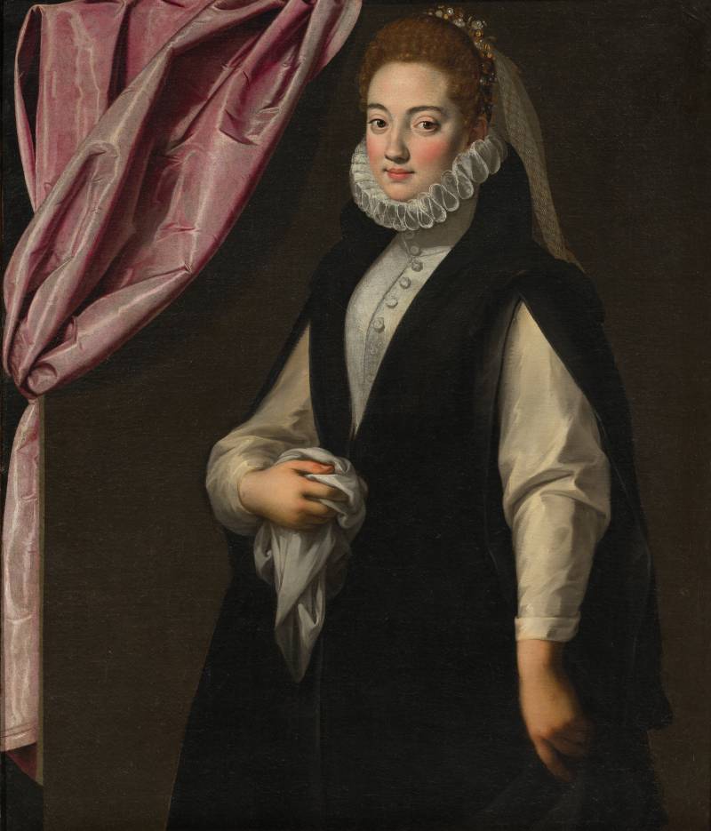 Scipione Pulzone detto Il Gaetano  (Gaeta, 1544 ca. – Roma, 1598), Ritratto di gentildonna