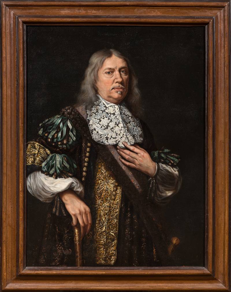 Benedetto Gennari (Cento, 1633 – 1715), Ritratto di gentiluomo con bastone 