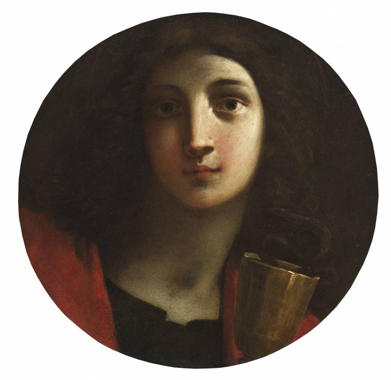 Giacomo Cavedone (Sassuolo, 1577 – Bologna, 1660), Coppia di dipinti  San Giovanni Evangelista - San Bartolomeo