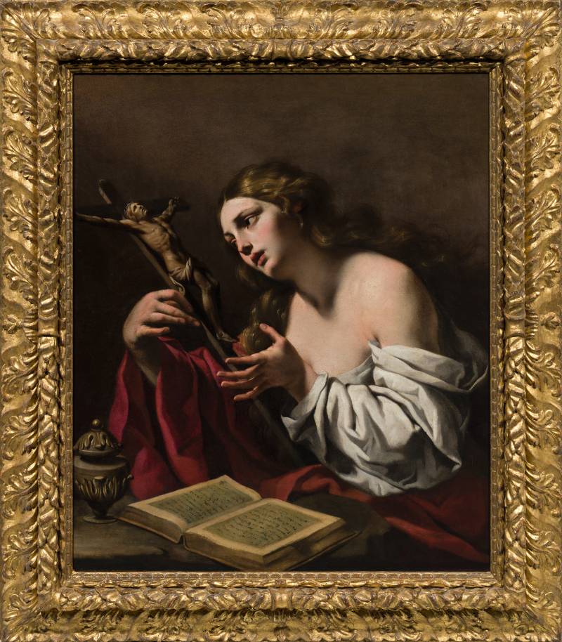 Luca Ferrari, detto Luca da Reggio (Reggio Emilia, 1605 – Padova, 1654), La Maddalena in adorazione del Crocifisso