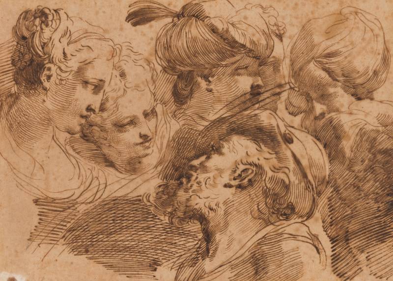 Gaetano Gandolfi (San Matteo della Decima, 1734 – Bologna, 1802), Studi di teste