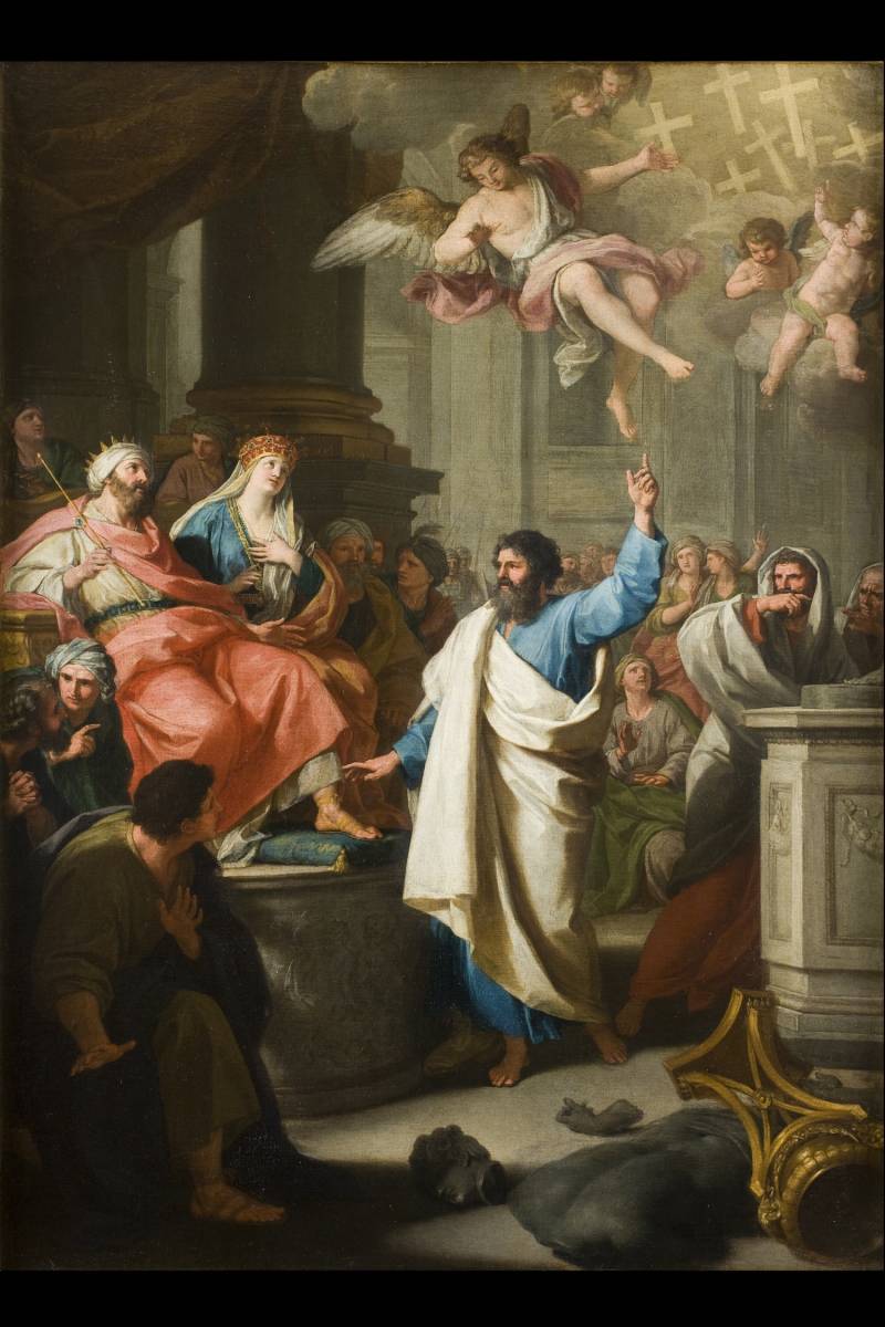 Giuseppe Bottani  (Cremona, 1717 – Mantova, 1784), Predica di san Bartolomeo apostolo a Polimio re d'Armenia 