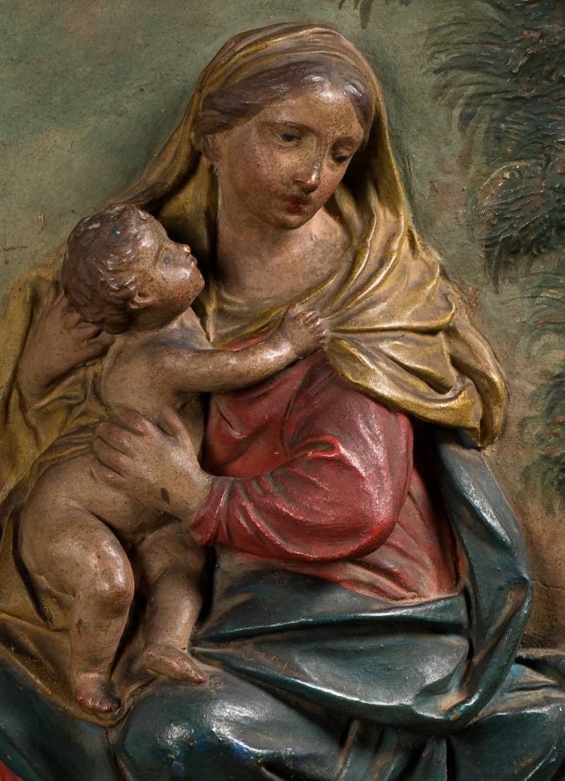 Giuseppe Maria Mazza (Bologna 1653-1741), Madonna con Bambino e S. Giovannino